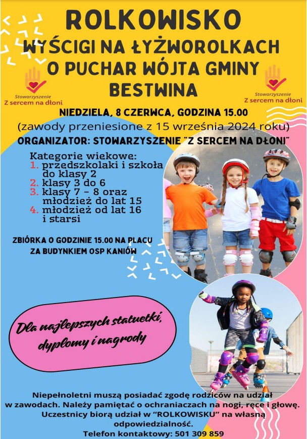 Stowarzyszenie “Z Sercem na Dłoni” zaprasza na wyścigi na rolkach